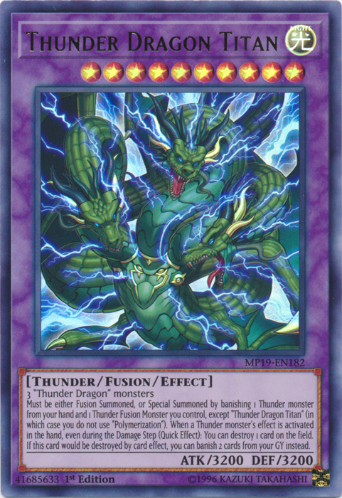 Thunder Dragon Titan [MP19-EN182] Ultra Rare | Chromatic Games
