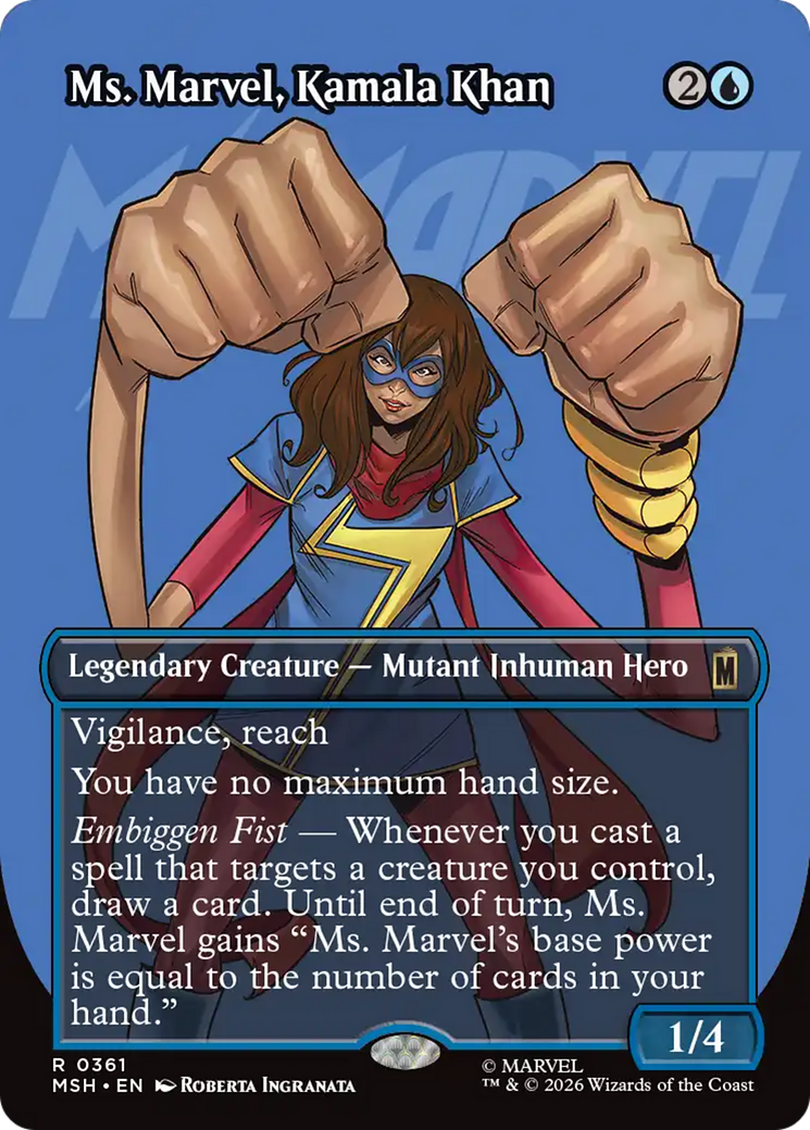 Ms. Marvel, Kamala Khan (Borderless) [Marvel Super Heroes] | Chromatic Games