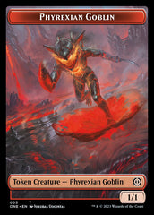 Rebel // Phyrexian Goblin Double-Sided Token [Phyrexia: All Will Be One Tokens] | Chromatic Games