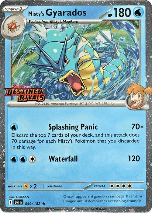 Misty's Gyarados Prerelease 049/182 (SV10: Destined Rivals)  - Holofoil | Chromatic Games
