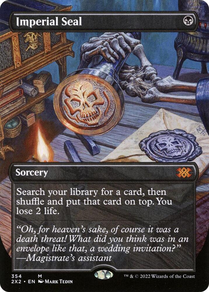 Imperial Seal Borderless 354 (Double Masters 2022)  - Foil | Chromatic Games