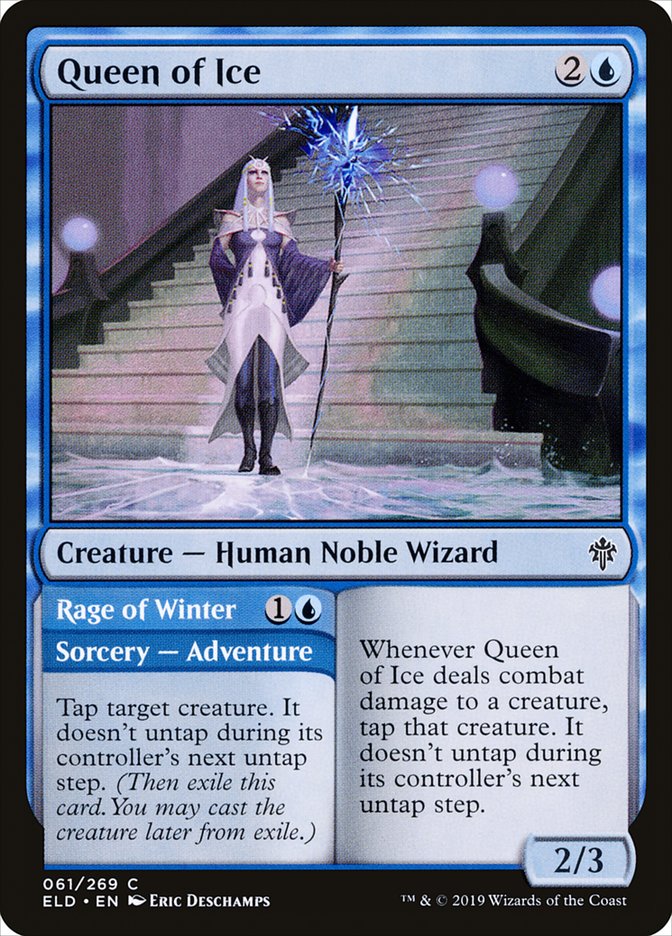Queen of Ice // Rage of Winter 61/269 (Throne of Eldraine)  | Chromatic Games