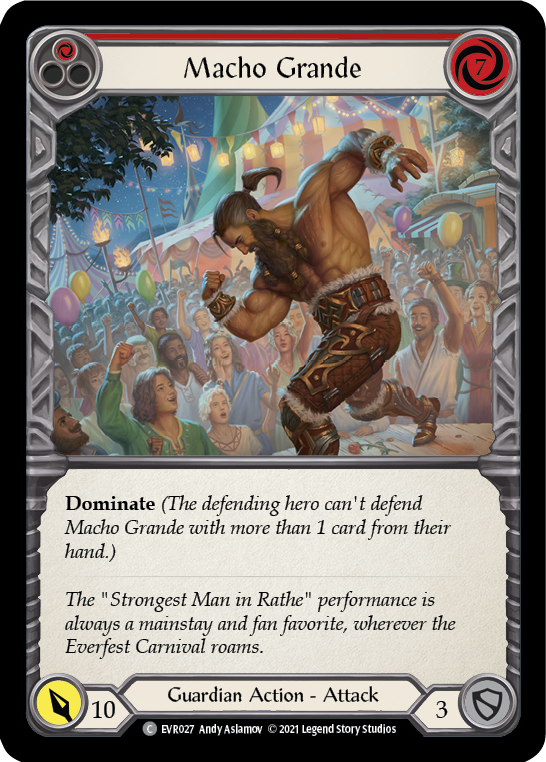 Macho Grande (Red) [EVR027] (Everfest)  1st Edition Rainbow Foil | Chromatic Games