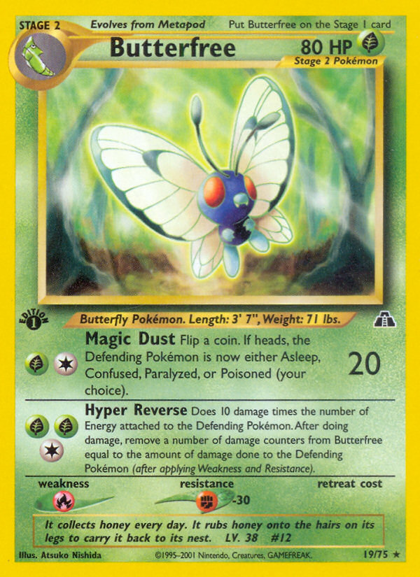 Butterfree (19/75) [Neo Discovery 1st Edition] | Chromatic Games