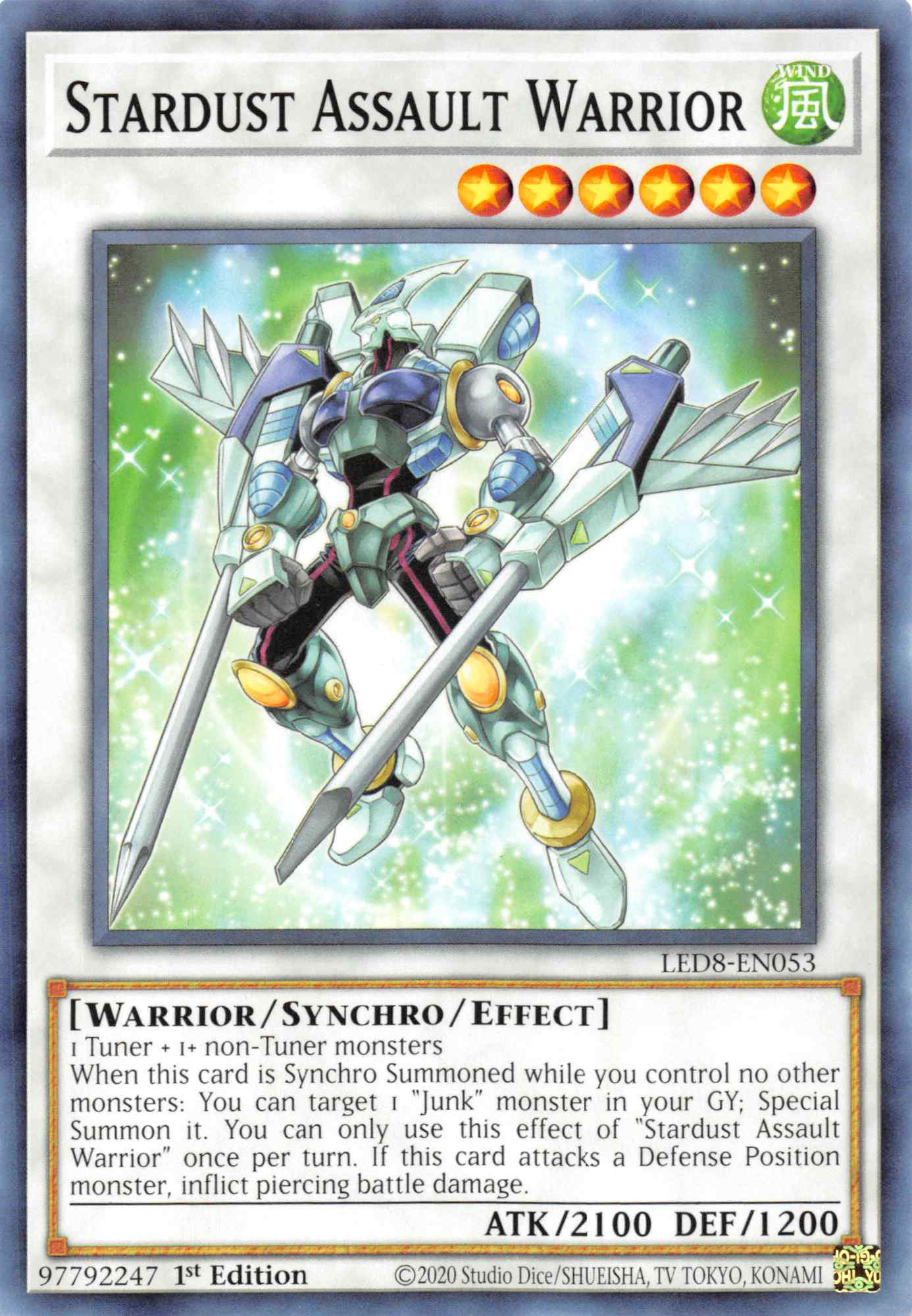 Stardust Assault Warrior [LED8-EN053] Common | Chromatic Games