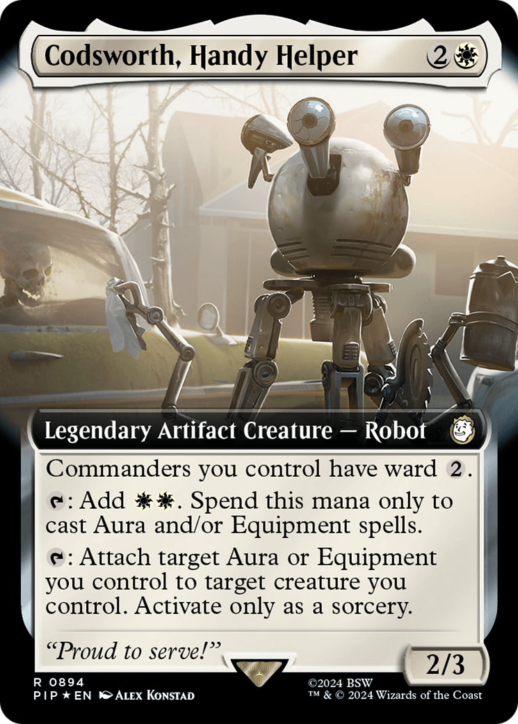 Codsworth, Handy Helper (Extended Art) (Surge Foil) [Fallout] | Chromatic Games