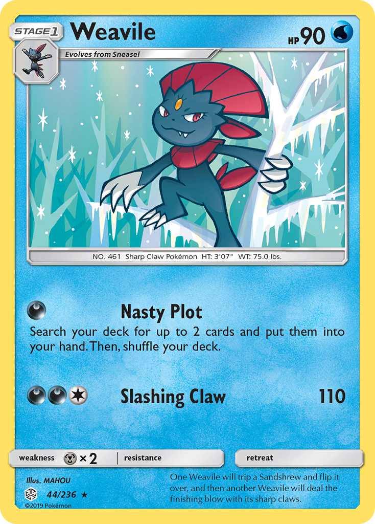 Weavile (44/236) [Sun & Moon: Cosmic Eclipse] | Chromatic Games