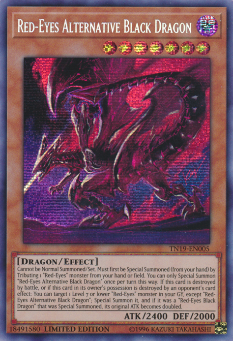 Red-Eyes Alternative Black Dragon [TN19-EN005] Prismatic Secret Rare | Chromatic Games