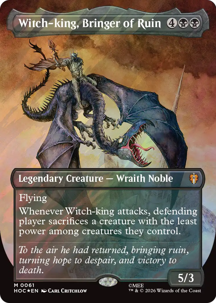 Witch-king, Bringer of Ruin (Borderless) (Surge Foil) [The Hobbit] | Chromatic Games