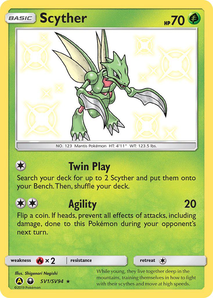 Scyther (SV1/SV94) [Sun & Moon: Hidden Fates - Shiny Vault] | Chromatic Games