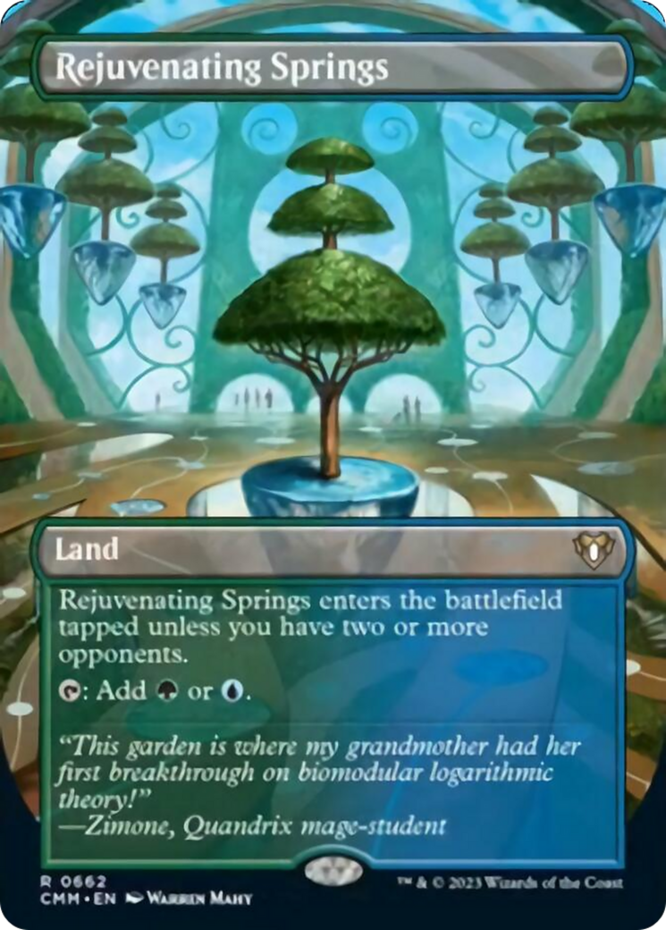 Rejuvenating Springs (Borderless Alternate Art) [Commander Masters] | Chromatic Games