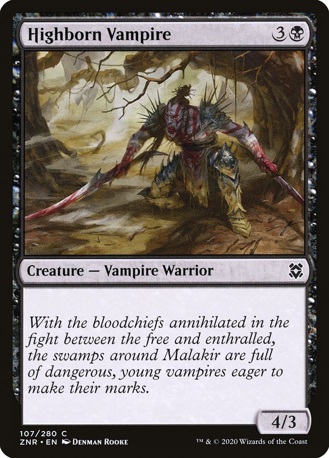 Highborn Vampire 107/280 (Zendikar Rising)  - Foil | Chromatic Games