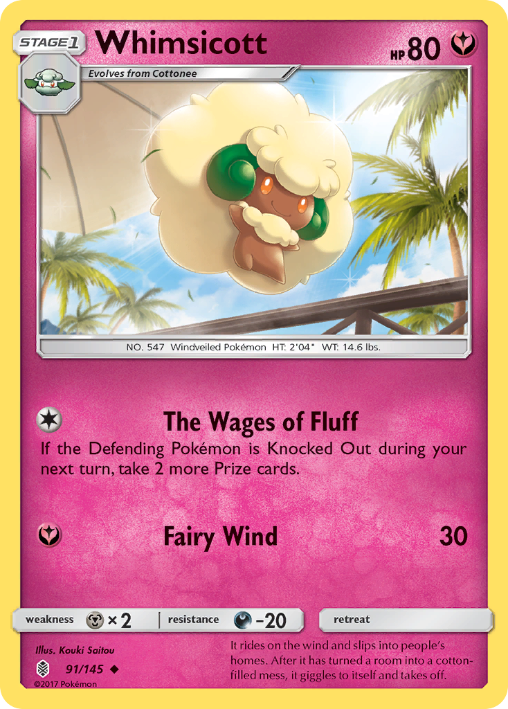 Whimsicott (91/145) [Sun & Moon: Guardians Rising] | Chromatic Games