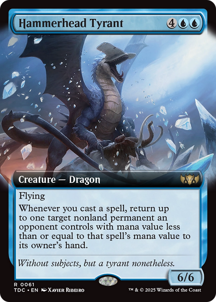 Hammerhead Tyrant (Extended Art) [Tarkir: Dragonstorm Commander] | Chromatic Games
