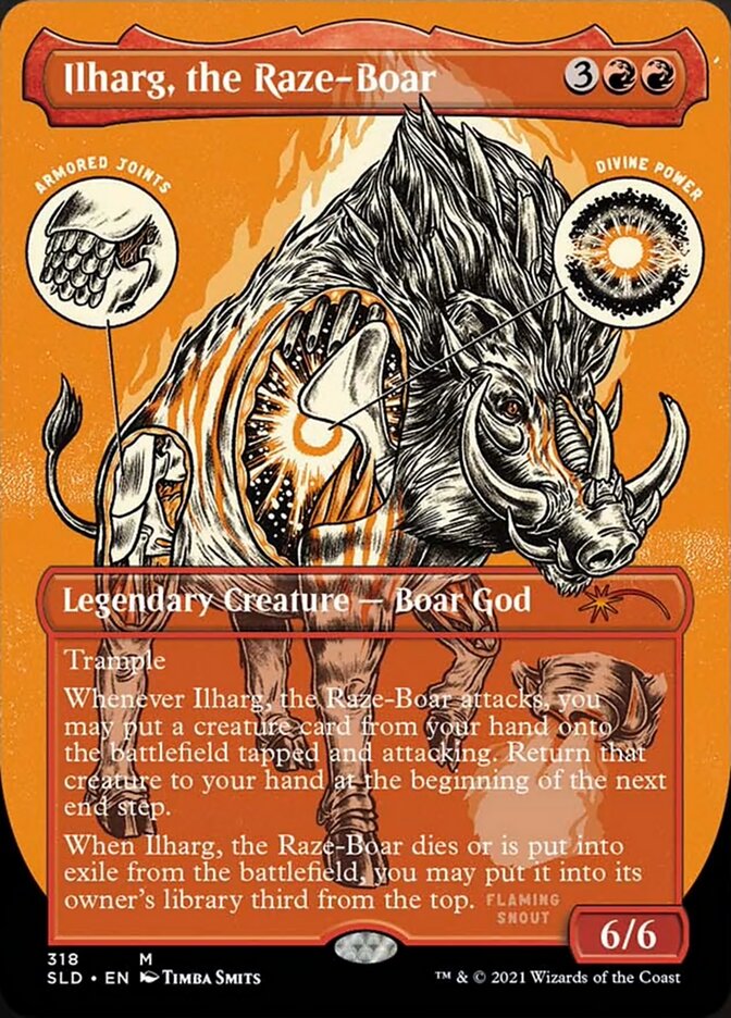 Ilharg, the Raze-Boar (Borderless Foil Etched) [Secret Lair Drop Series] | Chromatic Games