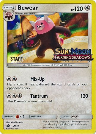 Bewear (SM49) (Staff Prerelease Promo) [Sun & Moon: Black Star Promos] | Chromatic Games