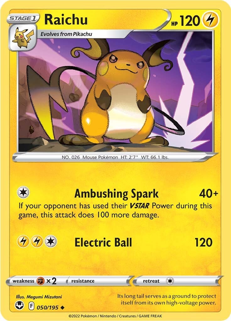 Raichu (050/195) [Sword & Shield: Silver Tempest] | Chromatic Games