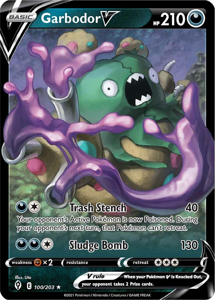 Garbodor V (100/203) [Sword & Shield: Evolving Skies] | Chromatic Games
