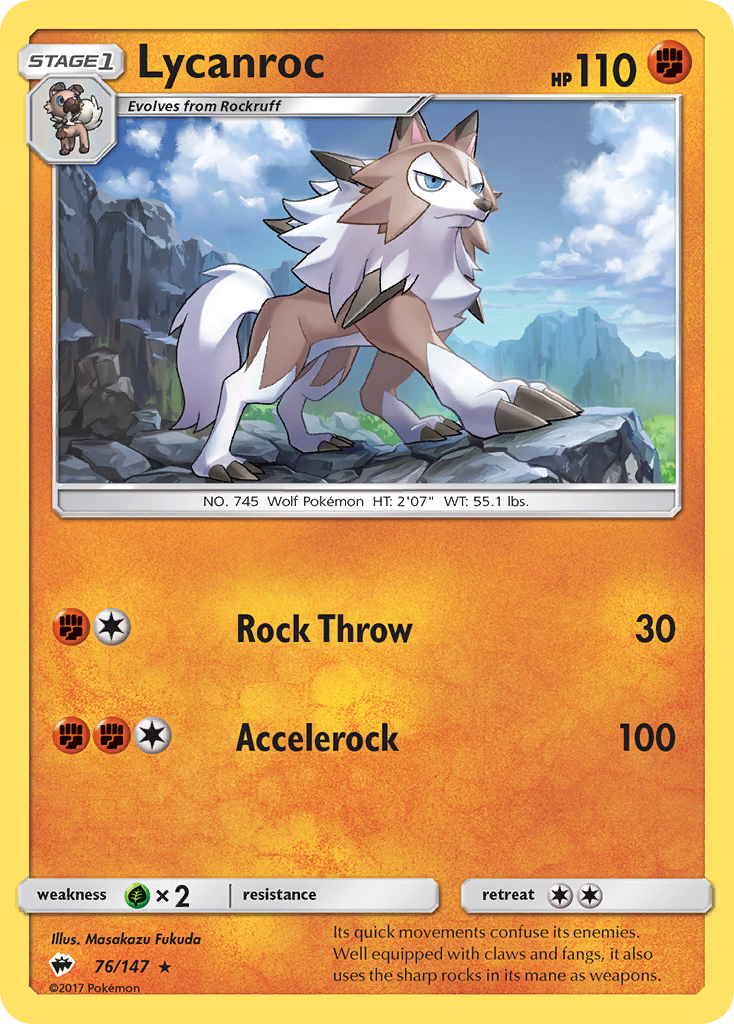 Lycanroc (76/147) [Sun & Moon: Burning Shadows] | Chromatic Games