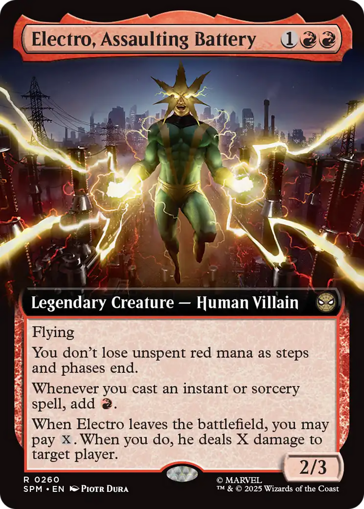 Electro, Assaulting Battery (Extended Art) [Marvel's Spider-Man] | Chromatic Games