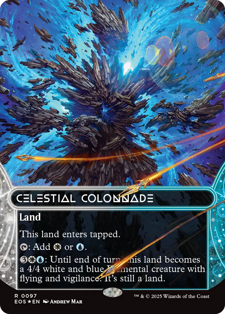 Celestial Colonnade (0097) (Borderless) (Galaxy Foil) [Edge of Eternities: Stellar Sights] | Chromatic Games