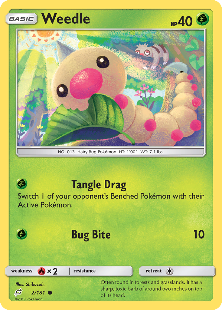 Weedle (2/181) [Sun & Moon: Team Up] | Chromatic Games