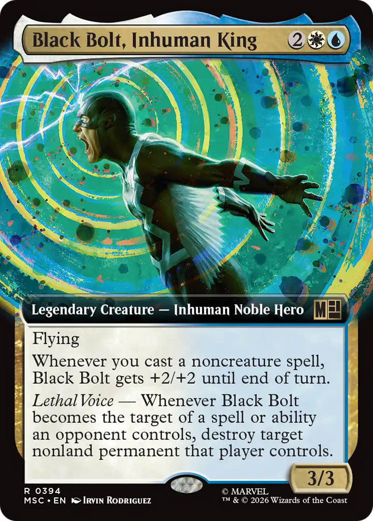 Black Bolt, Inhuman King (Extended Art) [Marvel Super Heroes Commander] | Chromatic Games