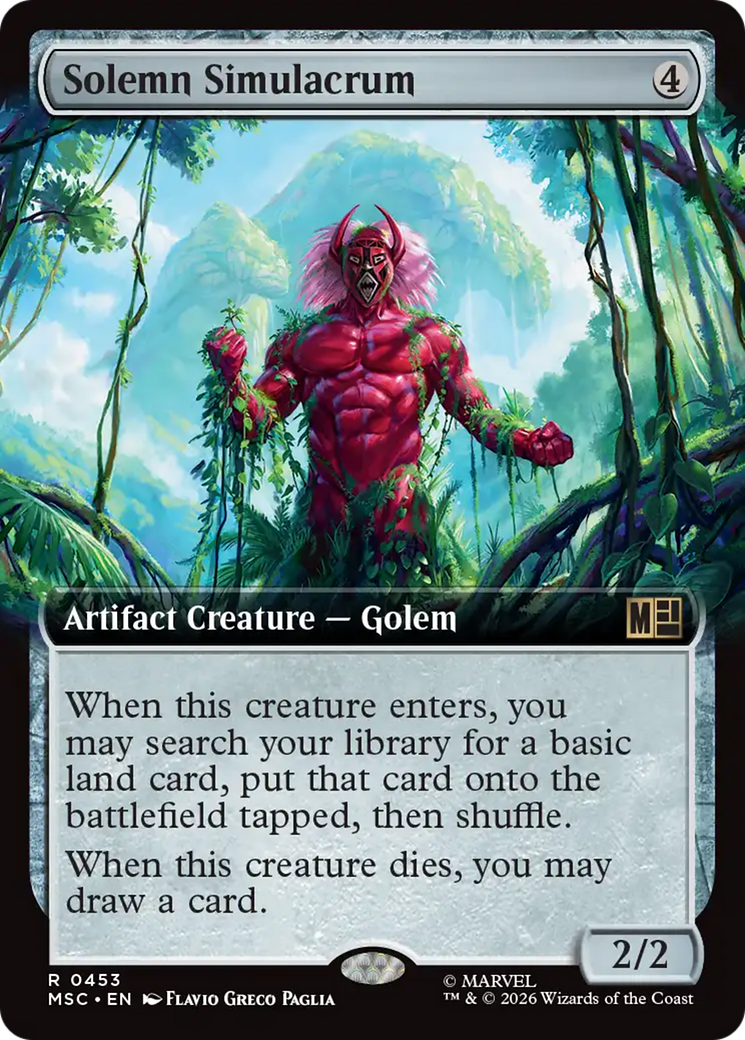 Solemn Simulacrum (Extended Art) [Marvel Super Heroes Commander] | Chromatic Games
