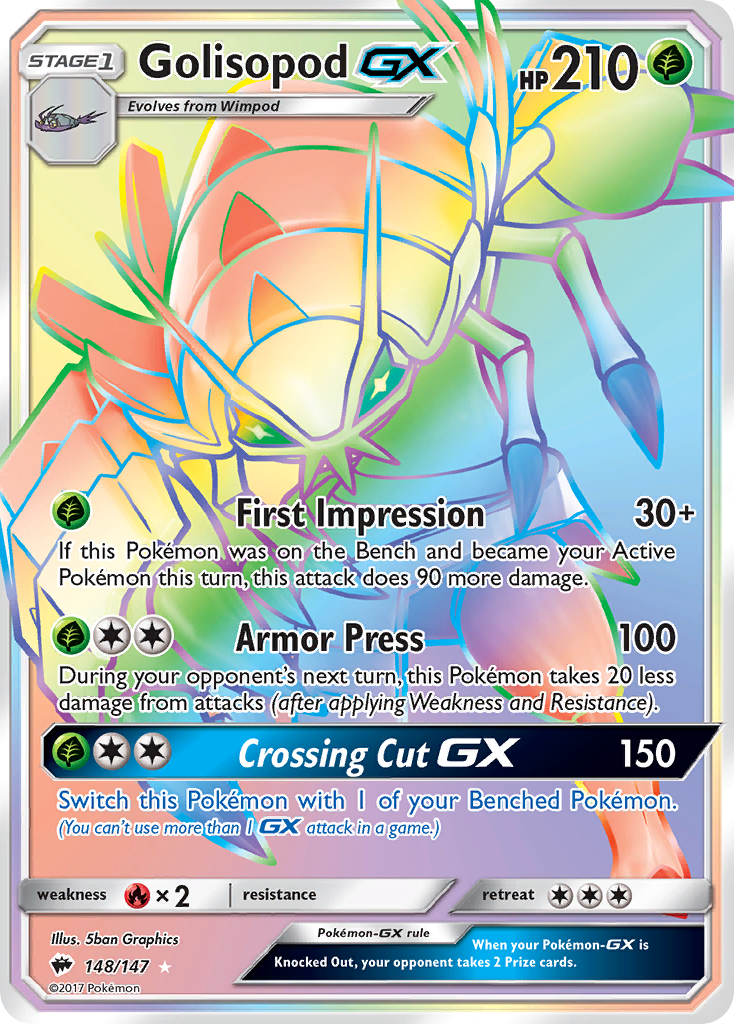 Golisopod GX (148/147) [Sun & Moon: Burning Shadows] | Chromatic Games