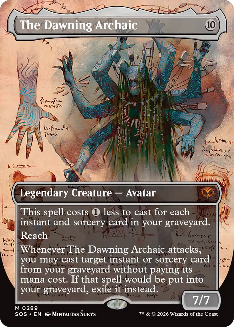 The Dawning Archaic (Borderless) [Secrets of Strixhaven] | Chromatic Games