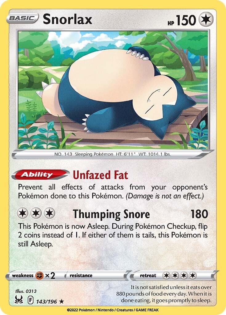 Snorlax (143/196) [Sword & Shield: Lost Origin] | Chromatic Games