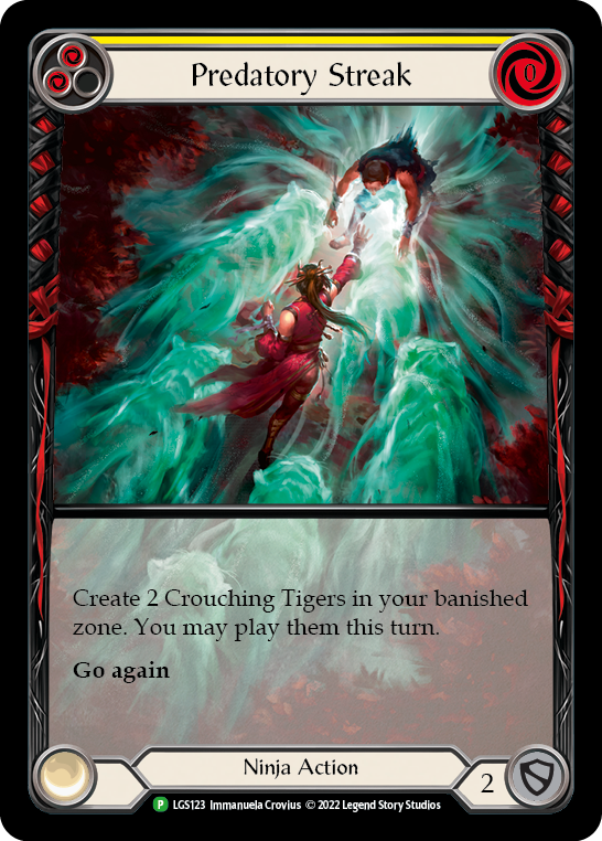 Predatory Streak (Yellow) [LGS123] (Promo)  Rainbow Foil | Chromatic Games