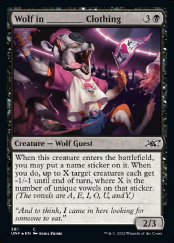 Wolf in _____ Clothing (Galaxy Foil) [Unfinity] | Chromatic Games