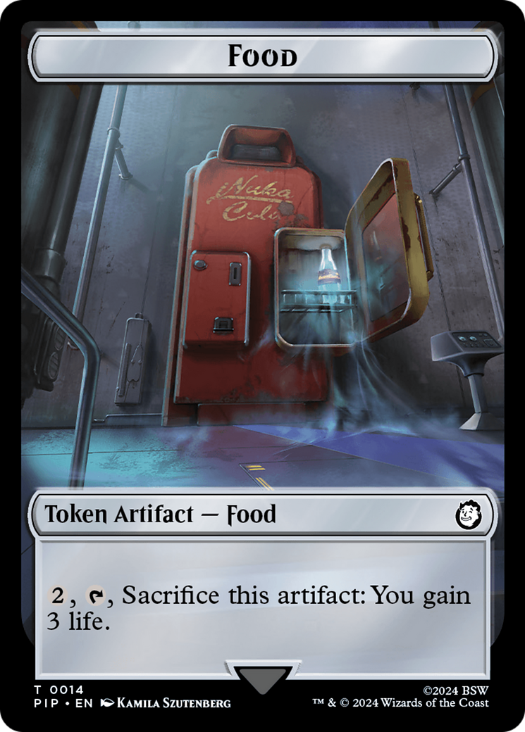 Food (0014) // Soldier (0010) Double-Sided Token [Fallout Tokens] | Chromatic Games