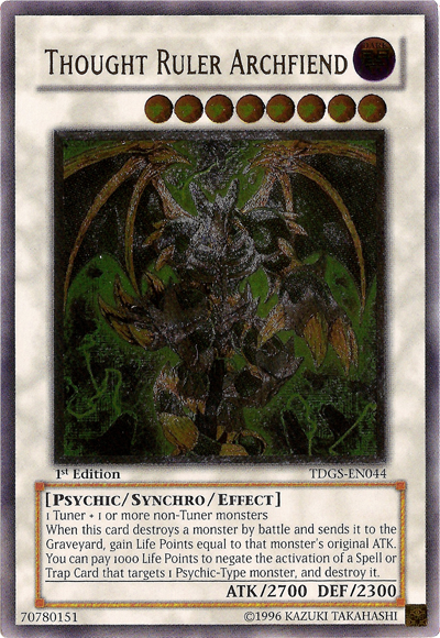 Thought Ruler Archfiend [TDGS-EN044] Ultimate Rare | Chromatic Games