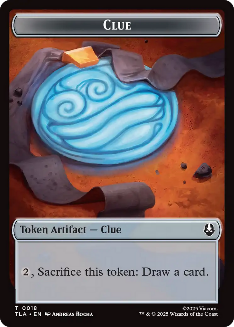 Ally (0005) // Clue (0018) Double-Sided Token [Avatar: The Last Airbender Tokens] | Chromatic Games