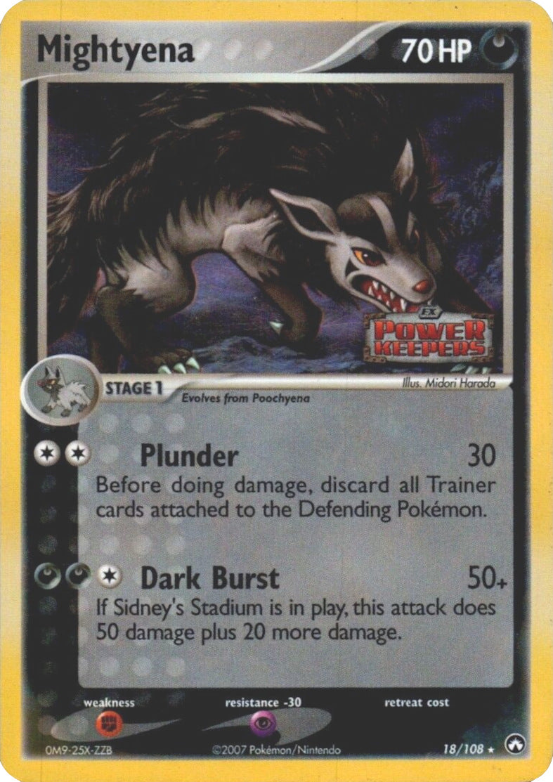 Mightyena (18/108) (Stamped) [EX: Power Keepers] | Chromatic Games