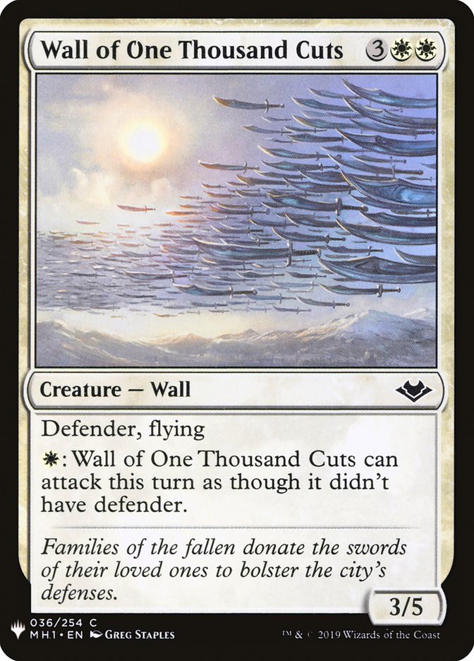 Wall of One Thousand Cuts [Mystery Booster] | Chromatic Games