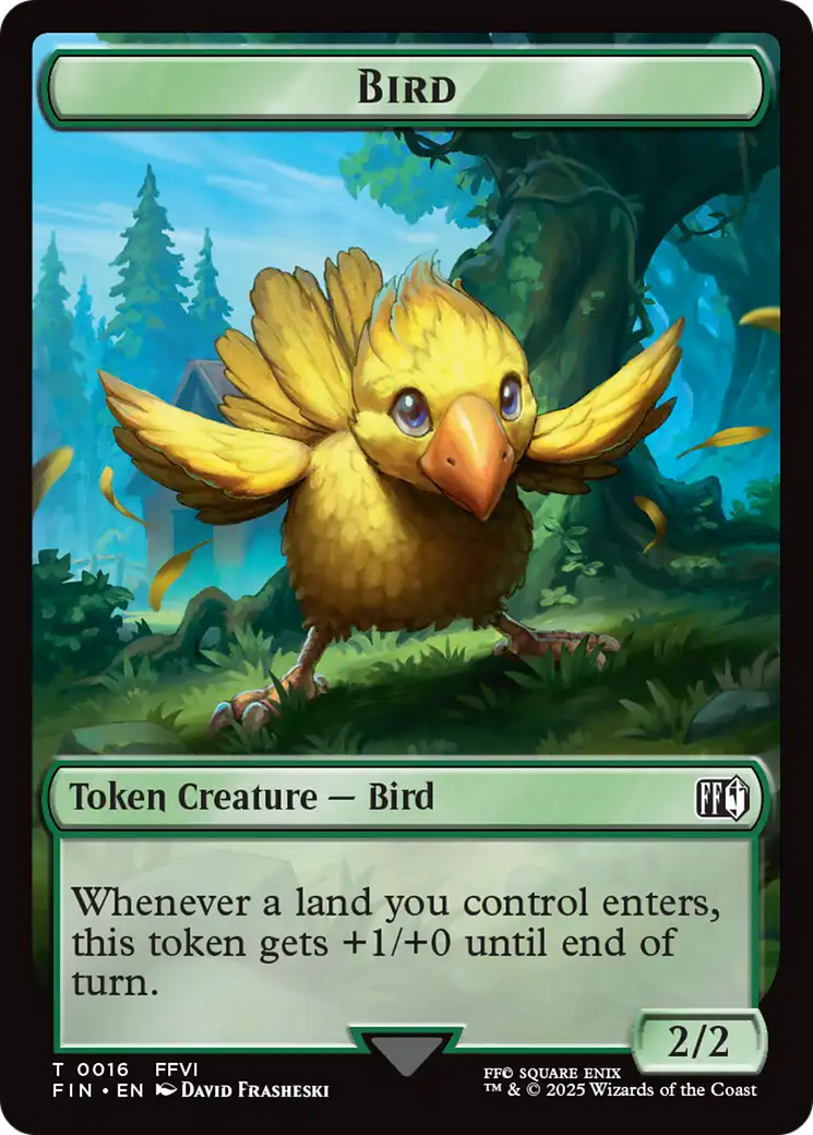 Bird (0016) // Wizard (0014) Double-Sided Token [FINAL FANTASY Tokens] | Chromatic Games