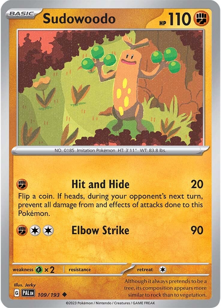 Sudowoodo (109/193) [Scarlet & Violet: Paldea Evolved] | Chromatic Games