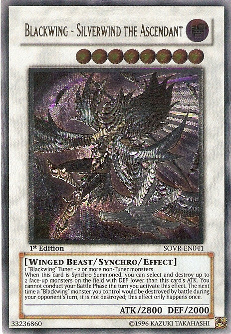 Blackwing - Silverwind the Ascendant [SOVR-EN041] Ultimate Rare | Chromatic Games
