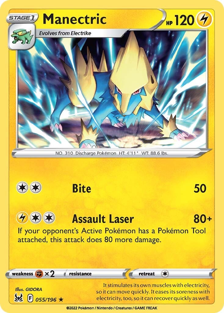 Manectric (055/196) [Sword & Shield: Lost Origin] | Chromatic Games