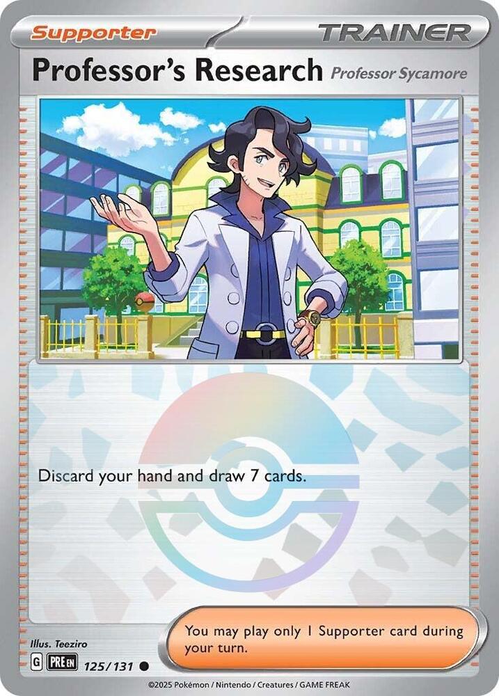 Professor's Research (125/131) [Professor Sycamore] (Poke Ball Pattern) [Scarlet & Violet: Prismatic Evolutions] | Chromatic Games