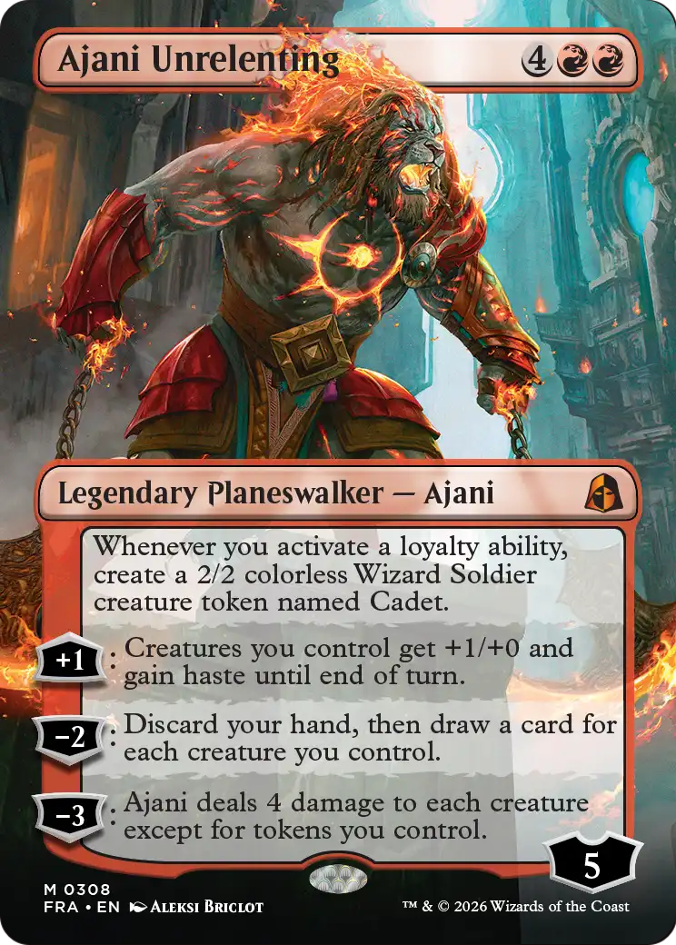 Ajani Unrelenting (Borderless) [Reality Fracture] | Chromatic Games