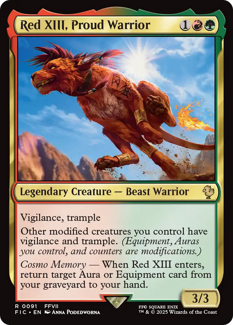 Red XIII, Proud Warrior [FINAL FANTASY Commander] | Chromatic Games