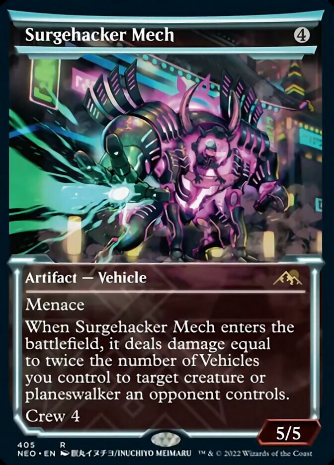 Surgehacker Mech (Showcase Soft Glow) [Kamigawa: Neon Dynasty] | Chromatic Games