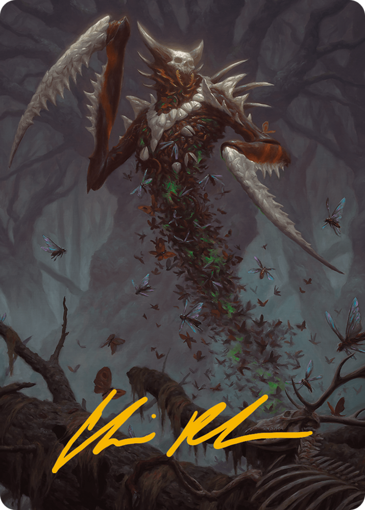 Grist, the Plague Swarm Art Card (Gold-Stamped Signature) [Modern Horizons 3 Art Series] | Chromatic Games