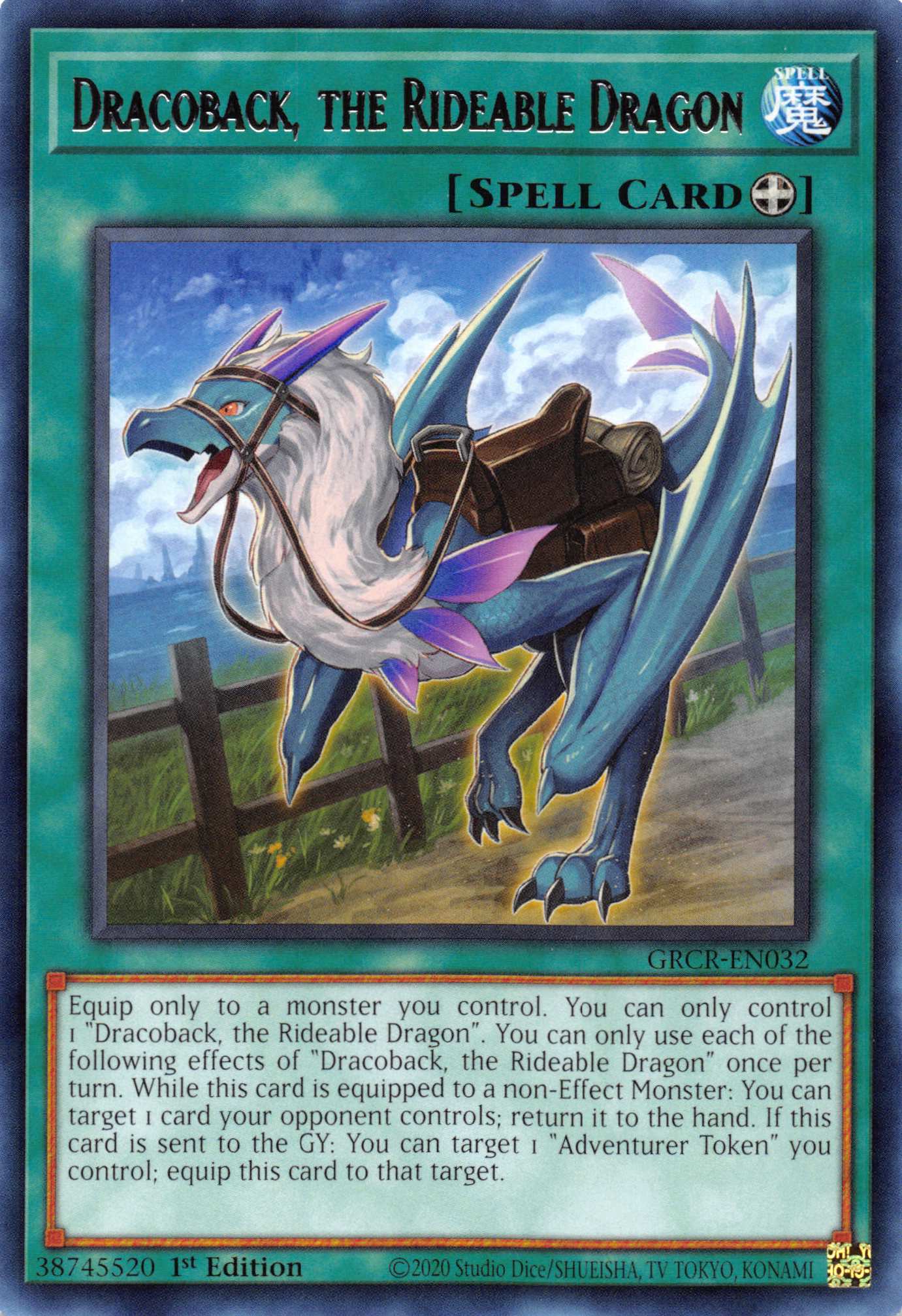 Dracoback, the Rideable Dragon [GRCR-EN032] Rare | Chromatic Games