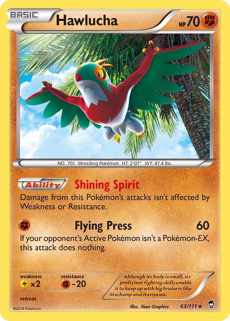 Hawlucha (63/111) (Cosmos Holo) (Blister Exclusive) [XY: Furious Fists] | Chromatic Games