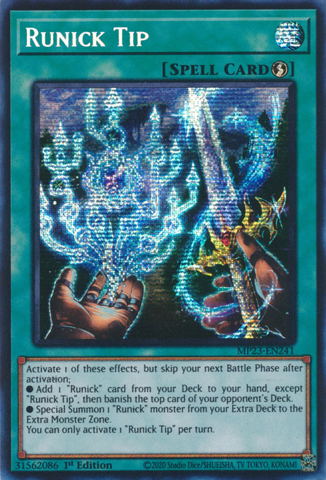 Runick Tip [MP23-EN241] Prismatic Secret Rare | Chromatic Games